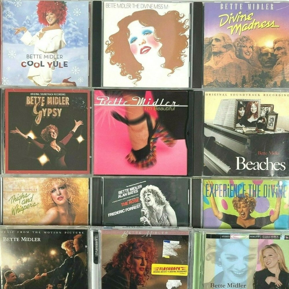 Bette Midler 13 CD Lot Divine Gypsy Beaches Yule Madness Clooney Boys Lives Hits